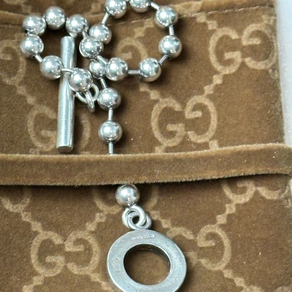 Gucci A U T H E N T I C Ball Link Bracelet. .925 Silver. Toggle closure - Picture 8 of 13